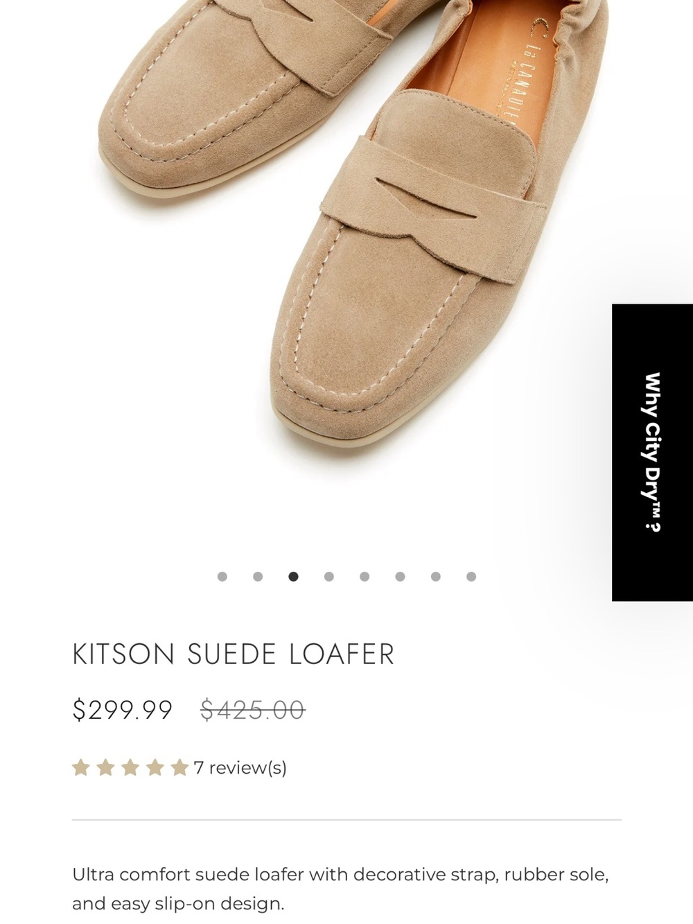 La CANADIENNE Beige Suede Penny Loafers